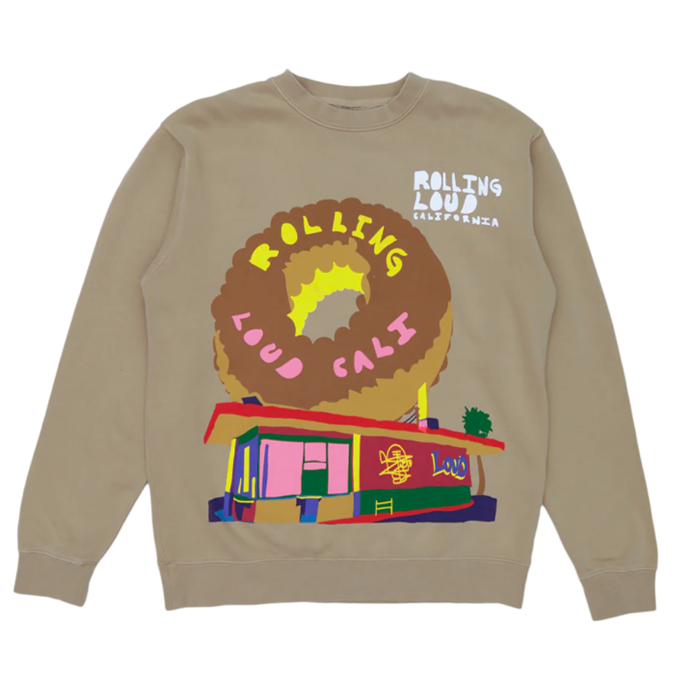 Donut Shop Vintage Crewneck Sand Cali 2021