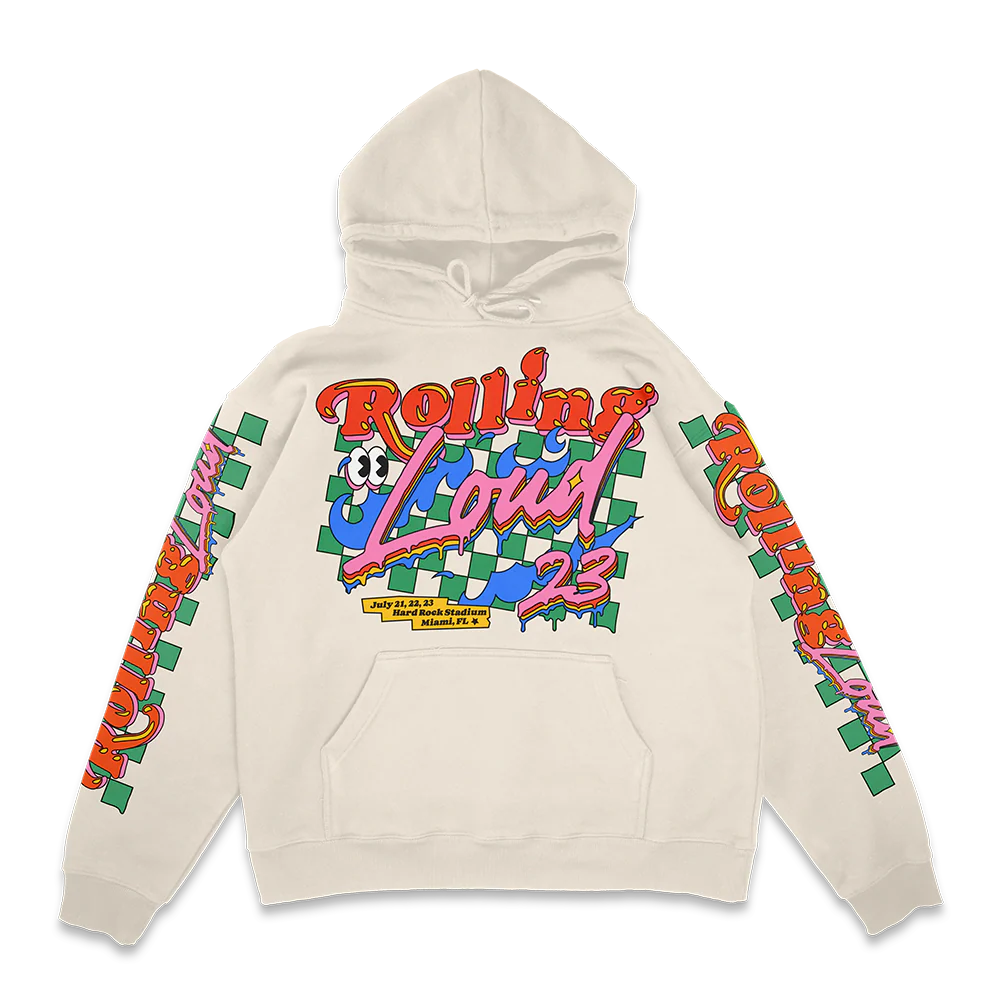 Exclusive Miami 23 Line Up Hoodie Bone - Image 2