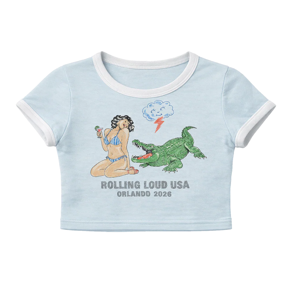 GATOR VS GIRL BABY BLUE RINGER