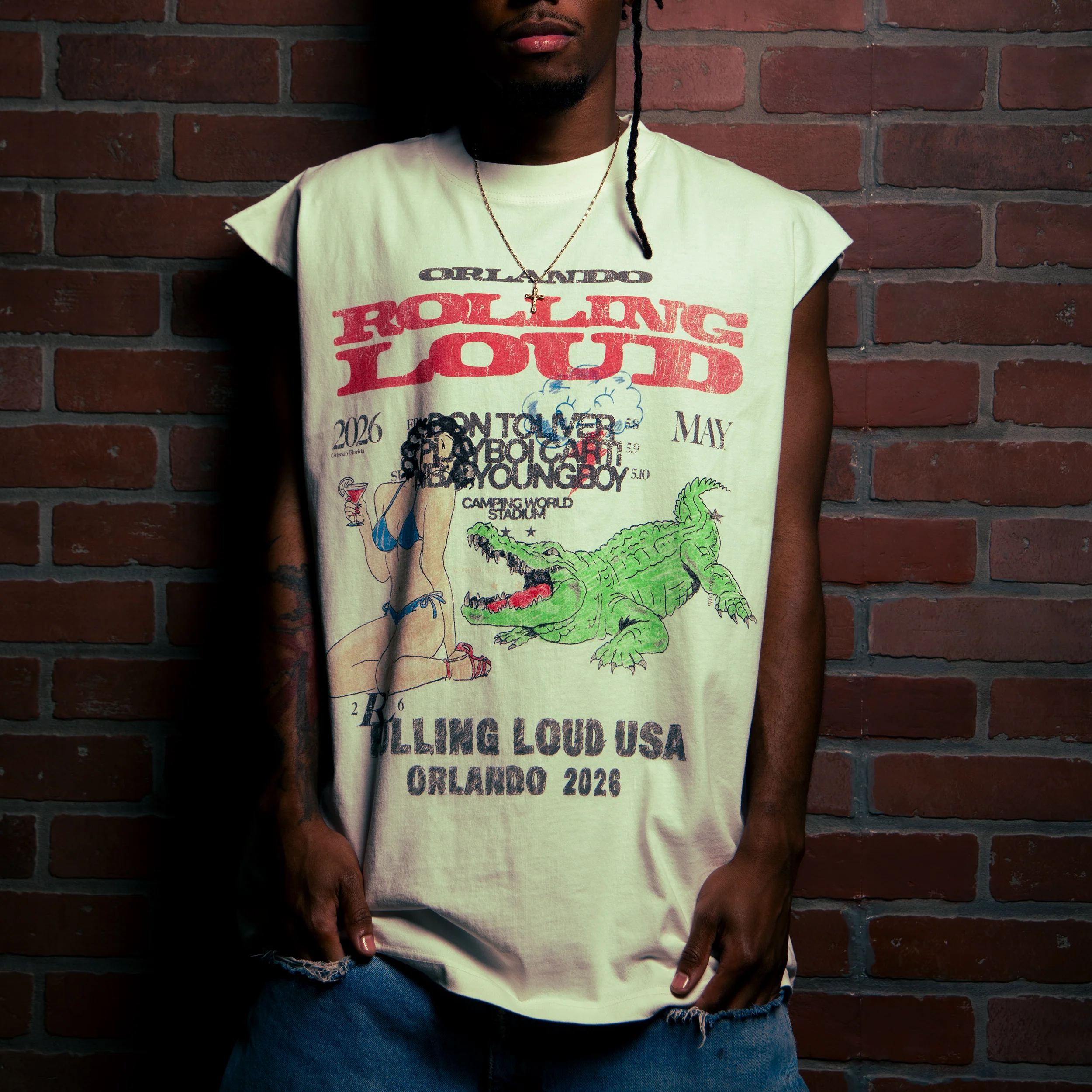Gator vs Girl Bone Muscle Tank - Image 2
