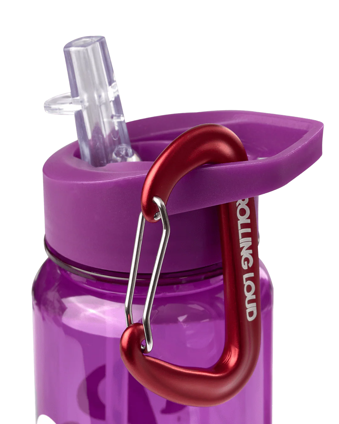 Nalgene Water Bottle w/ Carabiner Frosted Purple - Image 2
