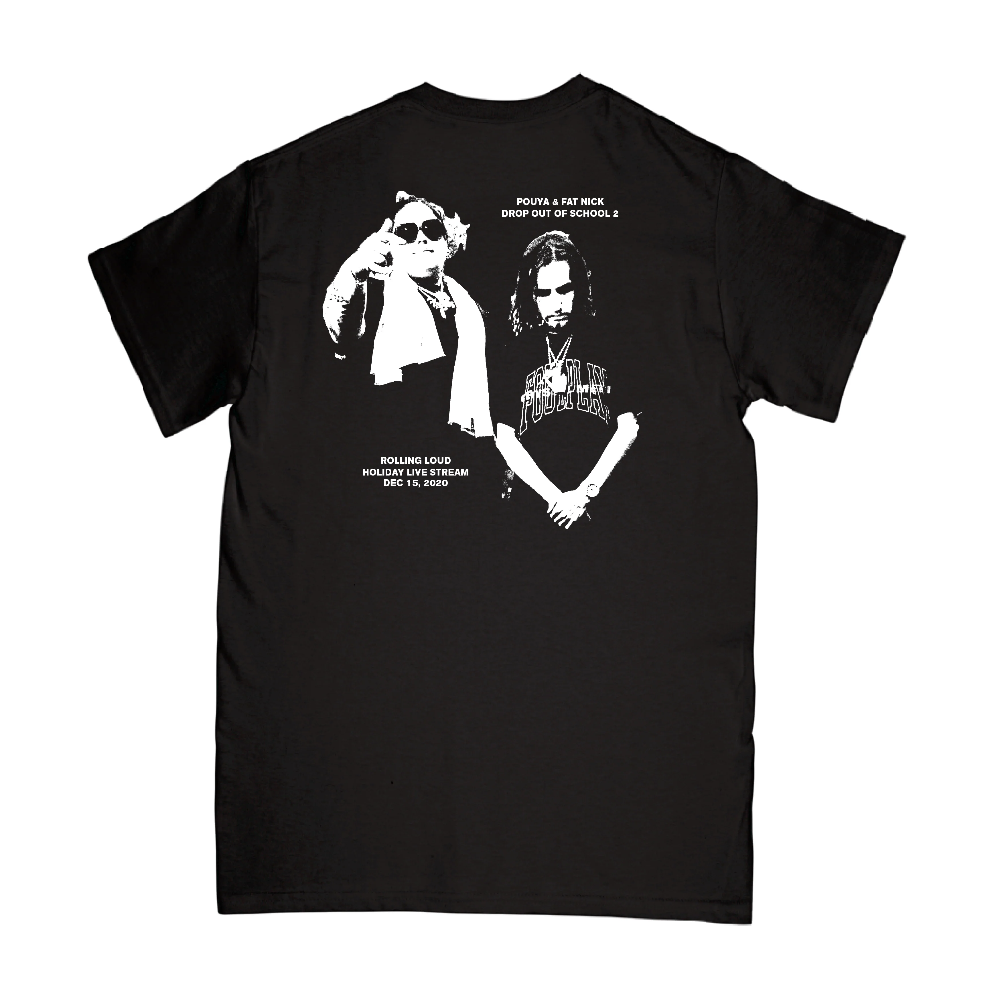 Pouya x Fat Nick x RL Official Drop Out Of School 2 Tee - Image 2