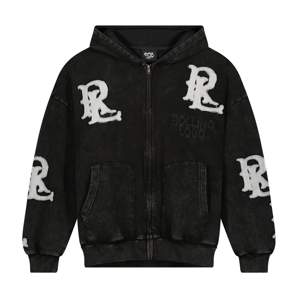 RL APPLIQUE ZIP UP HOODIE