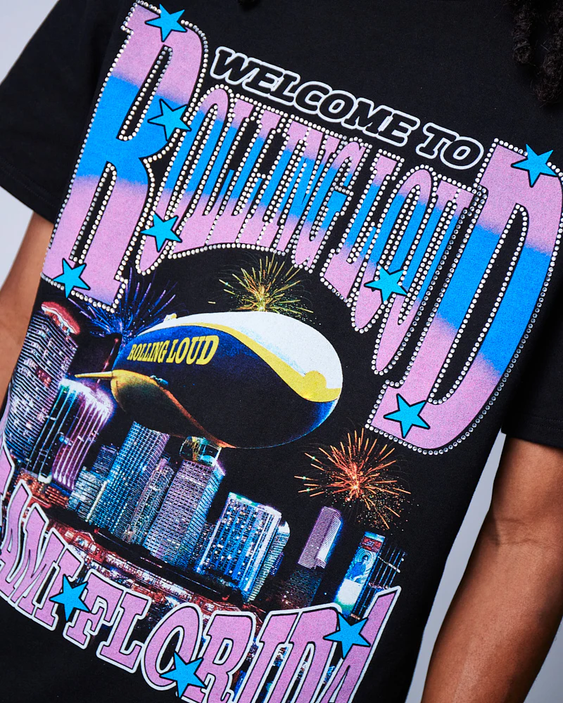 RL Bling T Shirt Black Miami 22 - Image 2
