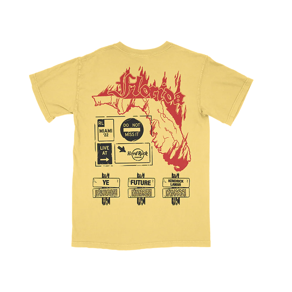 RL Florida Fire T Shirt Yellow Miami 22