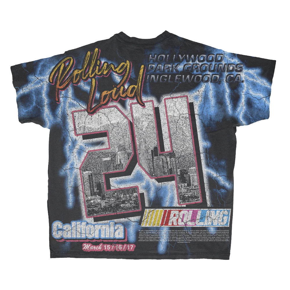 RL LA 24 On The Move AOP Vintage Tee - Image 2