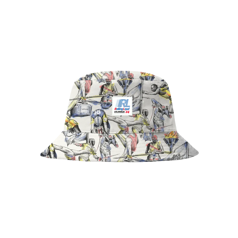 RL LA 24 Loud Champs AOP Bucket Hat