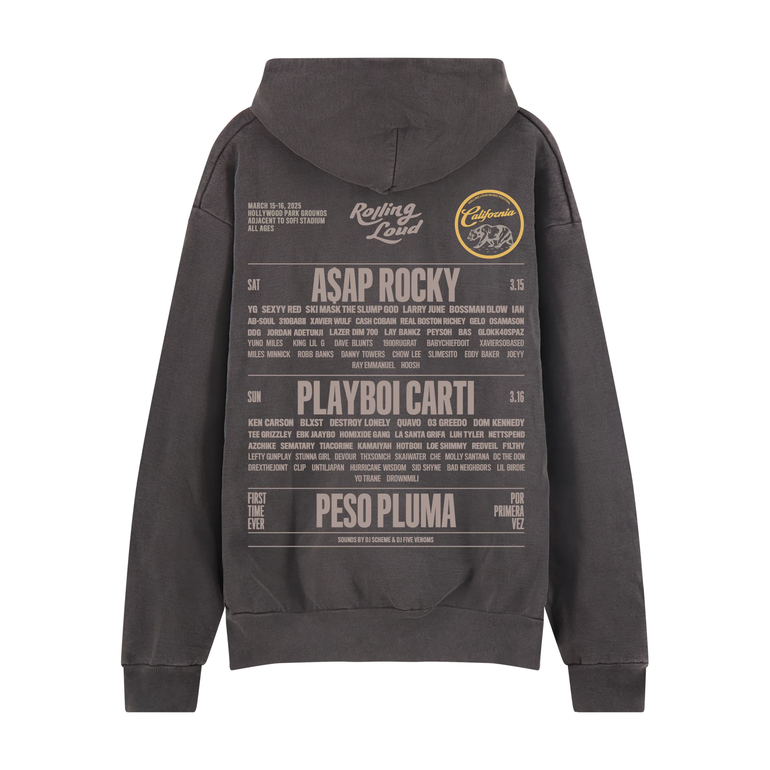 RL LA 25 Admat Pigment Black Lineup Hoodie