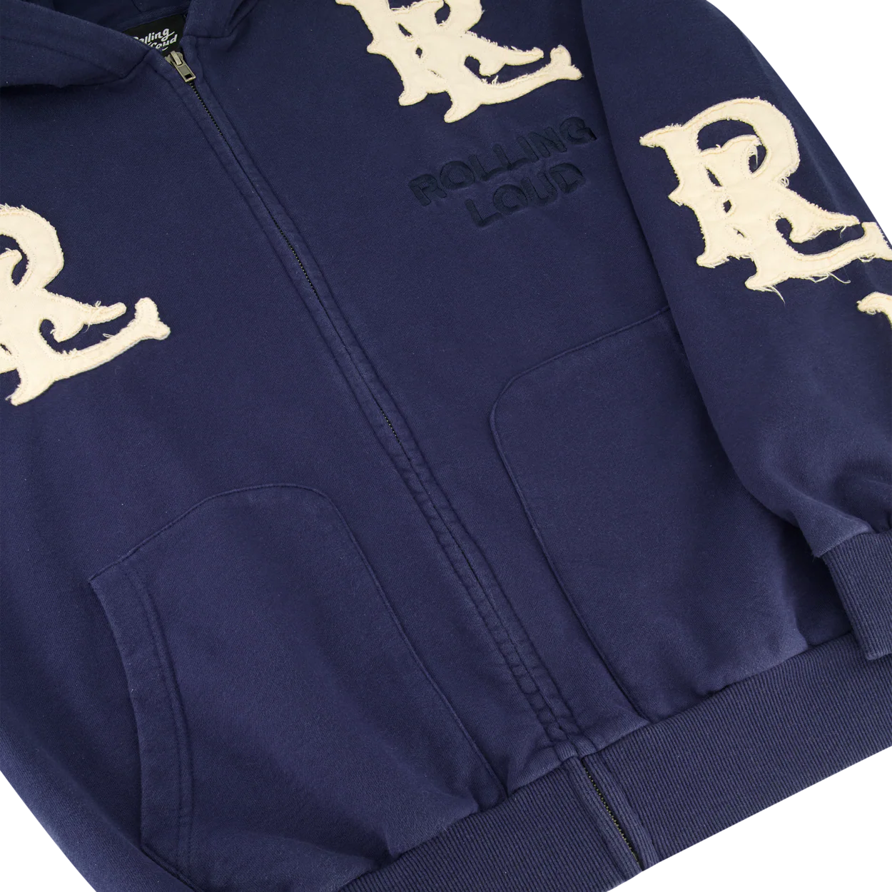 RL LA 25 Applique RLs Navy Zip Hoodie - Image 3
