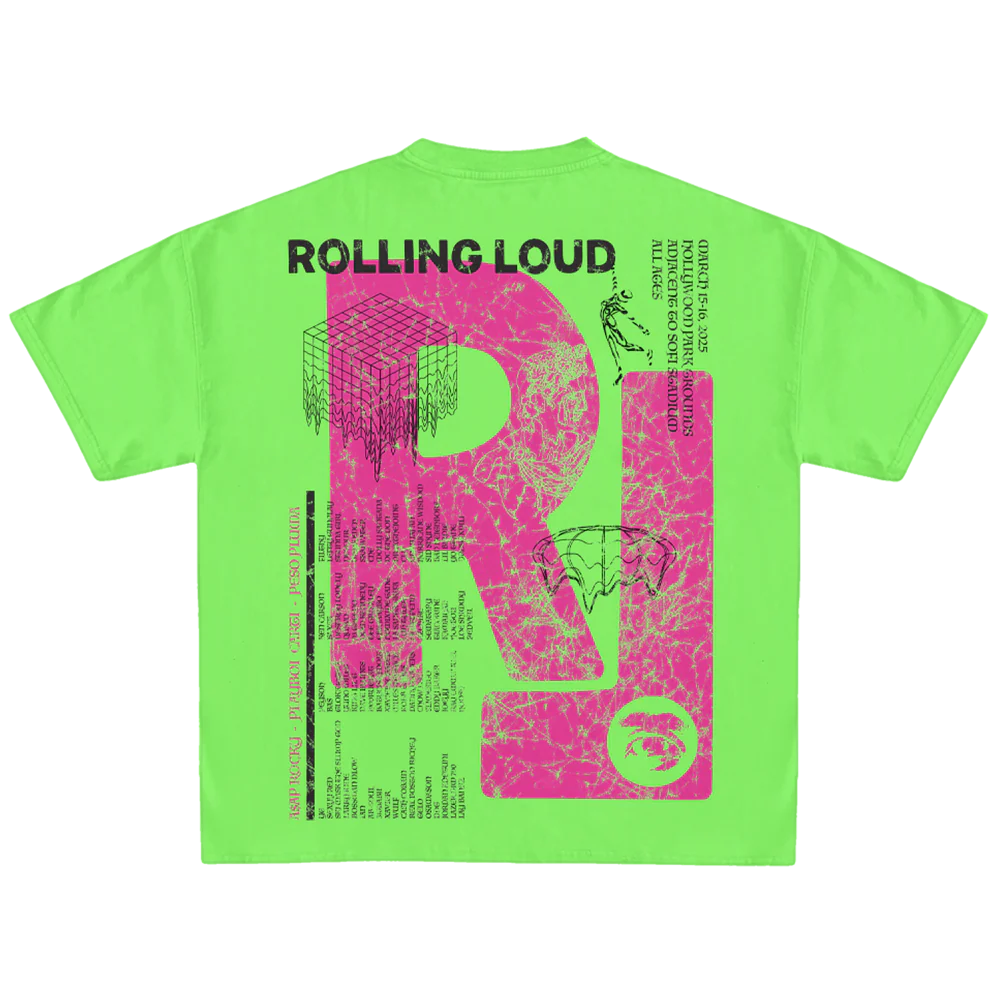 RL LA 25 Boxed In Lime Green Lineup Tee - Image 2