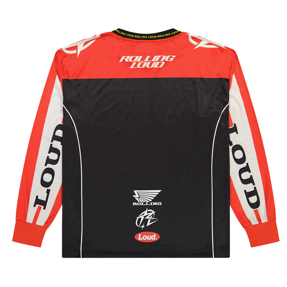 RL LOUD RACER RED AND GOLD MOTO JERSEY - Image 2