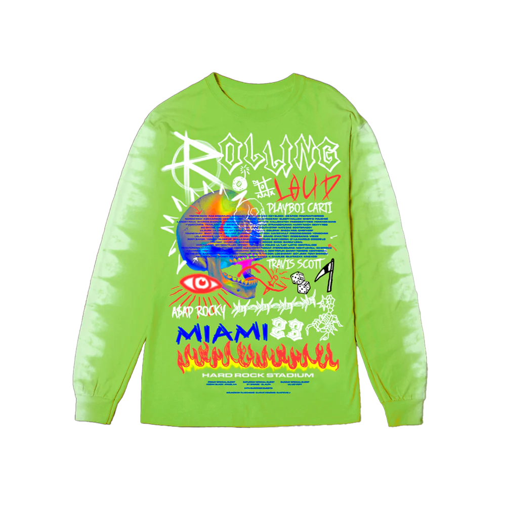 RL Miami 23 Punk Puke Neon Green Lineup LS