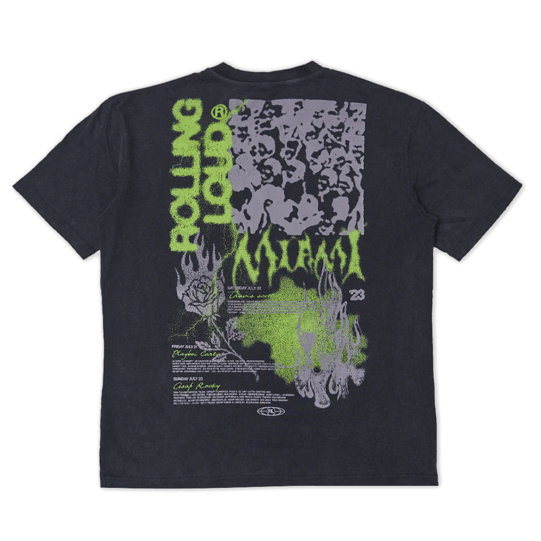 RL Miami 23 Static Vision Vintage Black Lineup Tee - Image 2