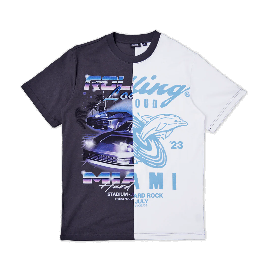RL Miami 23 Takes Two Split Grey/White Tee
