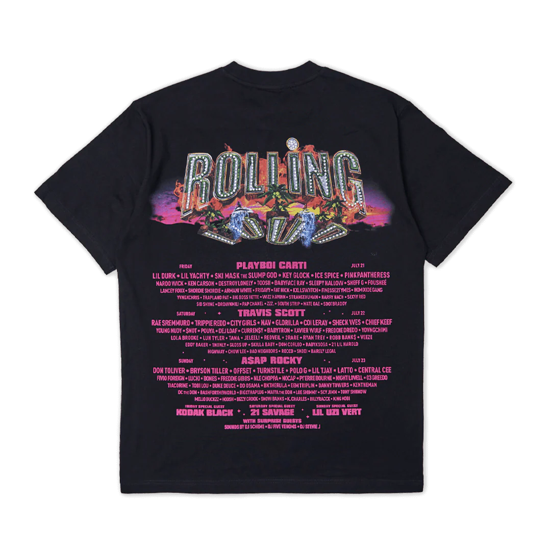 RL Miami 23 Yacht Party Bling Black Lineup Tee - Image 2