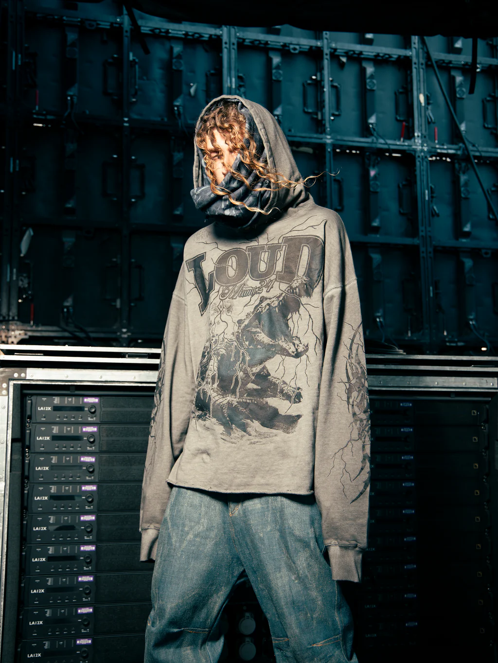 RL Miami 24 Lockjaw Cement Crop Hoodie - Image 5
