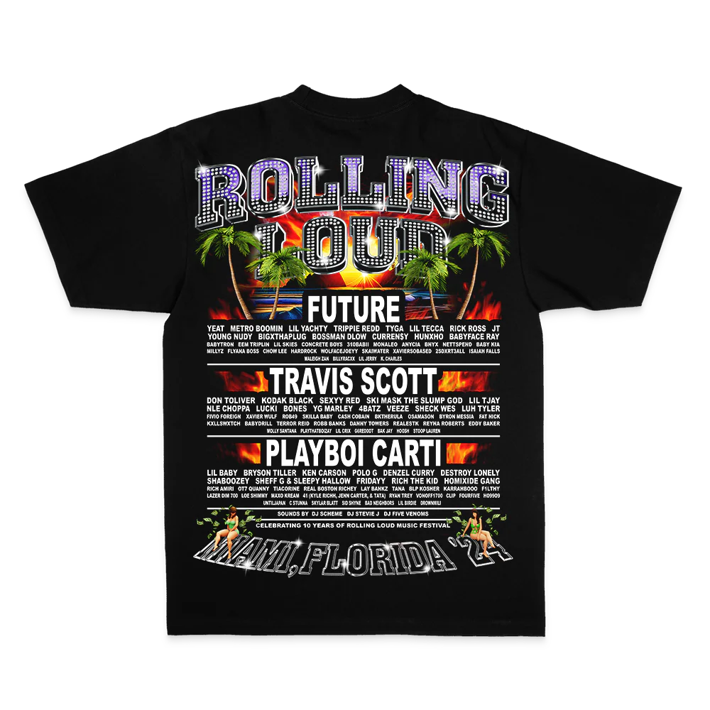 RL Miami Girls n' Cars Black Lineup Tee - Image 2
