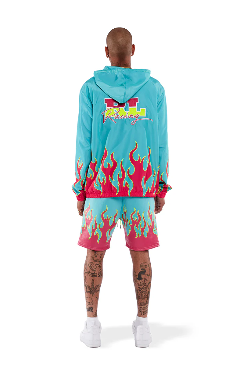 RL Moto Flames French Terry Shorts - Image 4