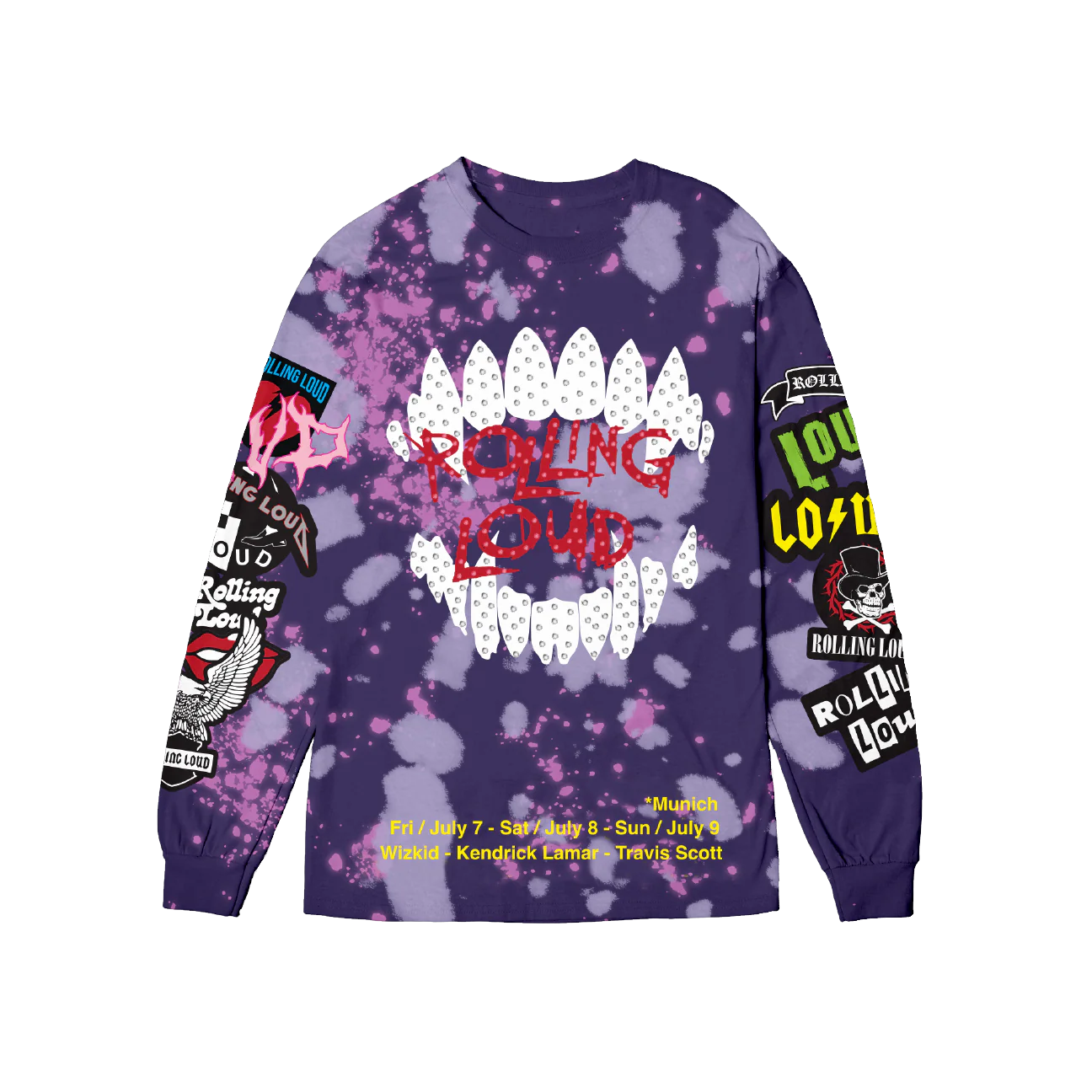 RL Munich 23 Loud Mouth Purple Tie Dye Longsleeve