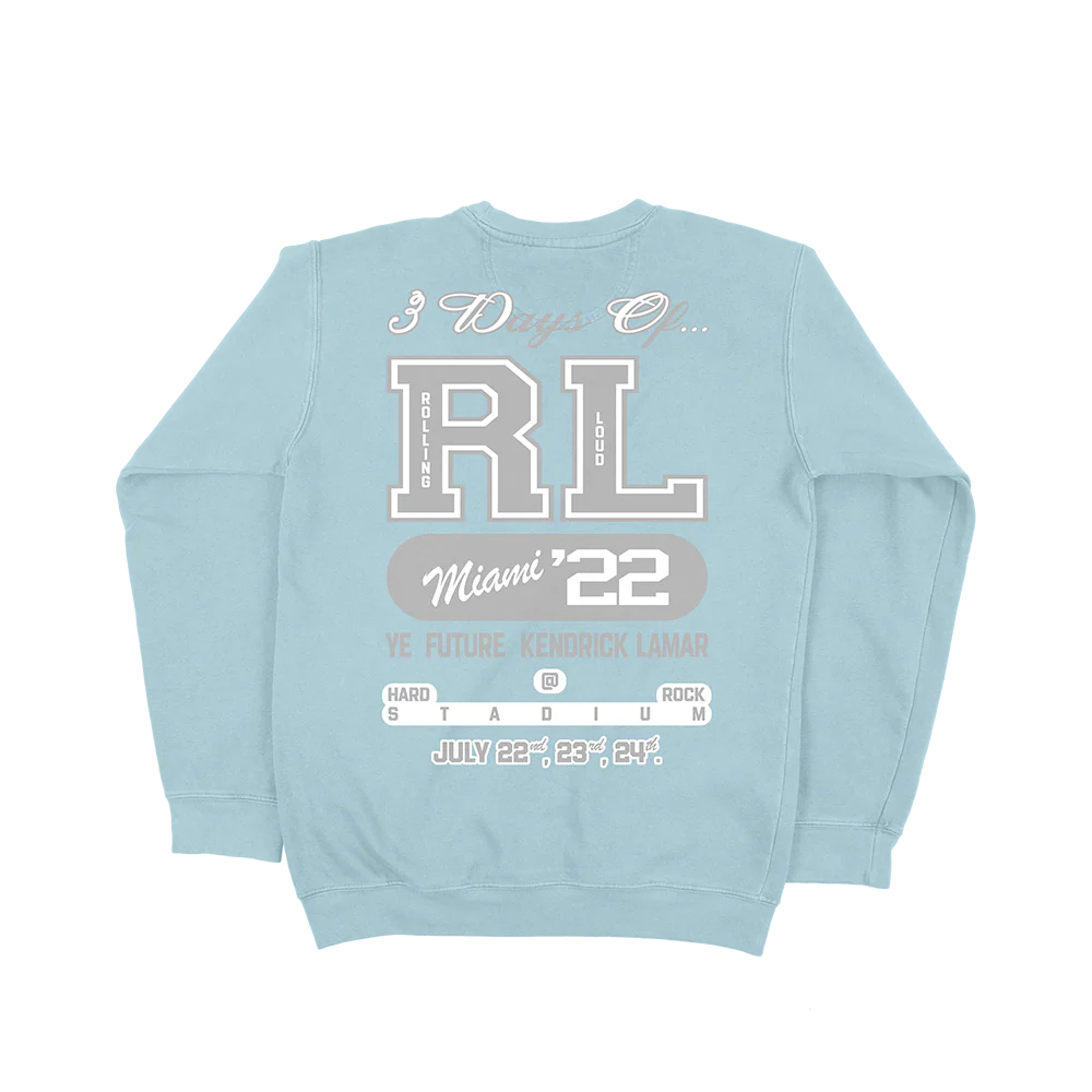 RL Panther Varsity Vintage Crewneck Blue Miami 22' - Image 2