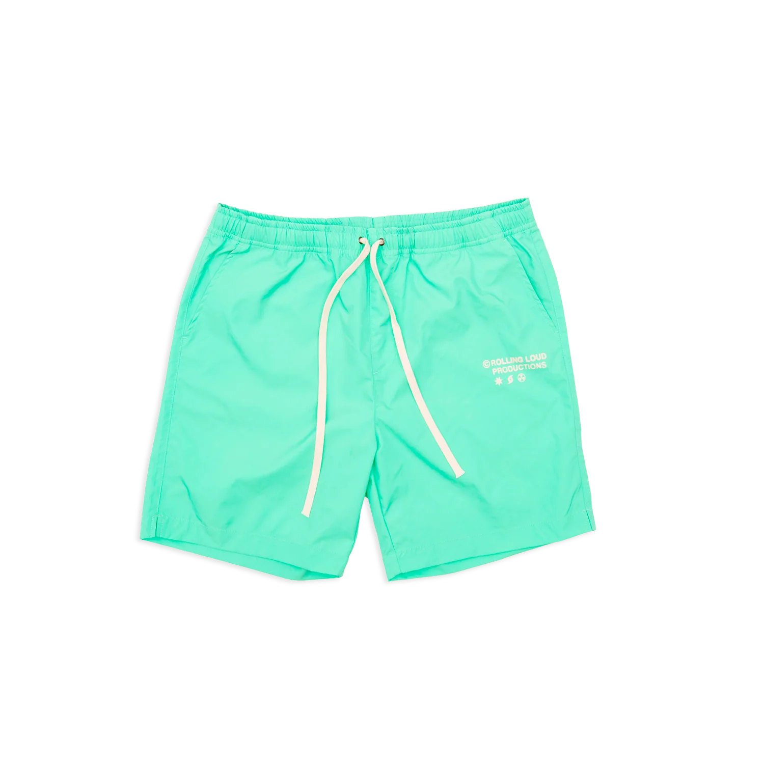 RL Productions Aqua Iridescent Nylon Shorts