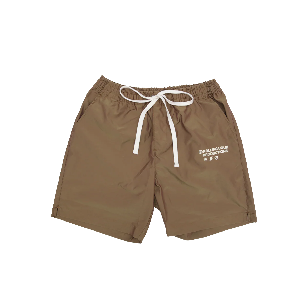 RL Productions Iridescent Gold Nylon Shorts