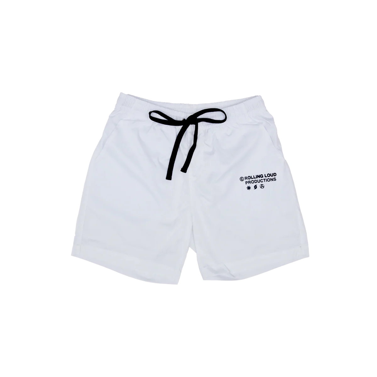 RL Productions Iridescent White Nylon Shorts