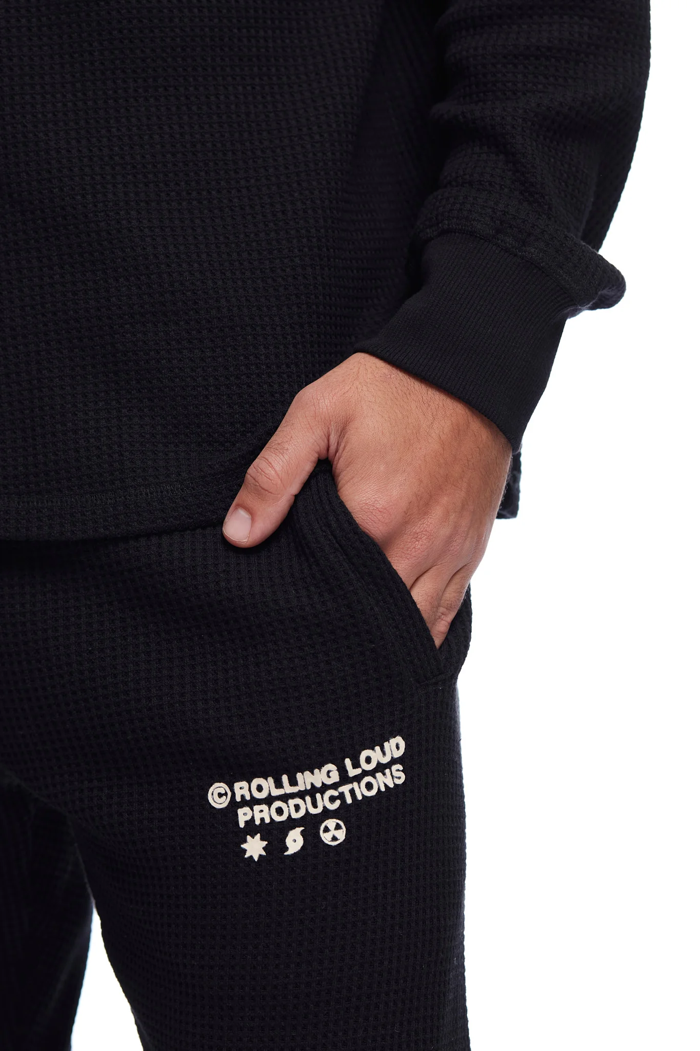 RL Productions Waffle Joggers Black - Image 8