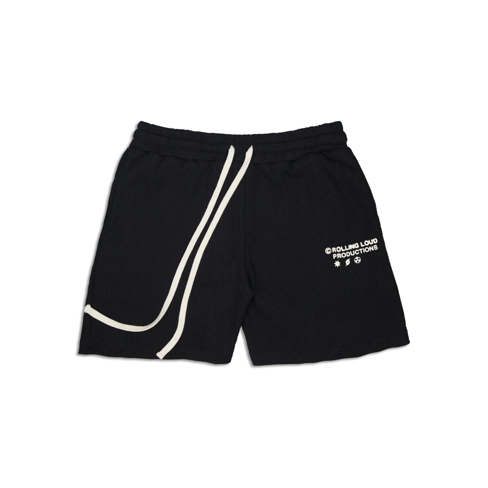 RL Productions Waffle Shorts Black