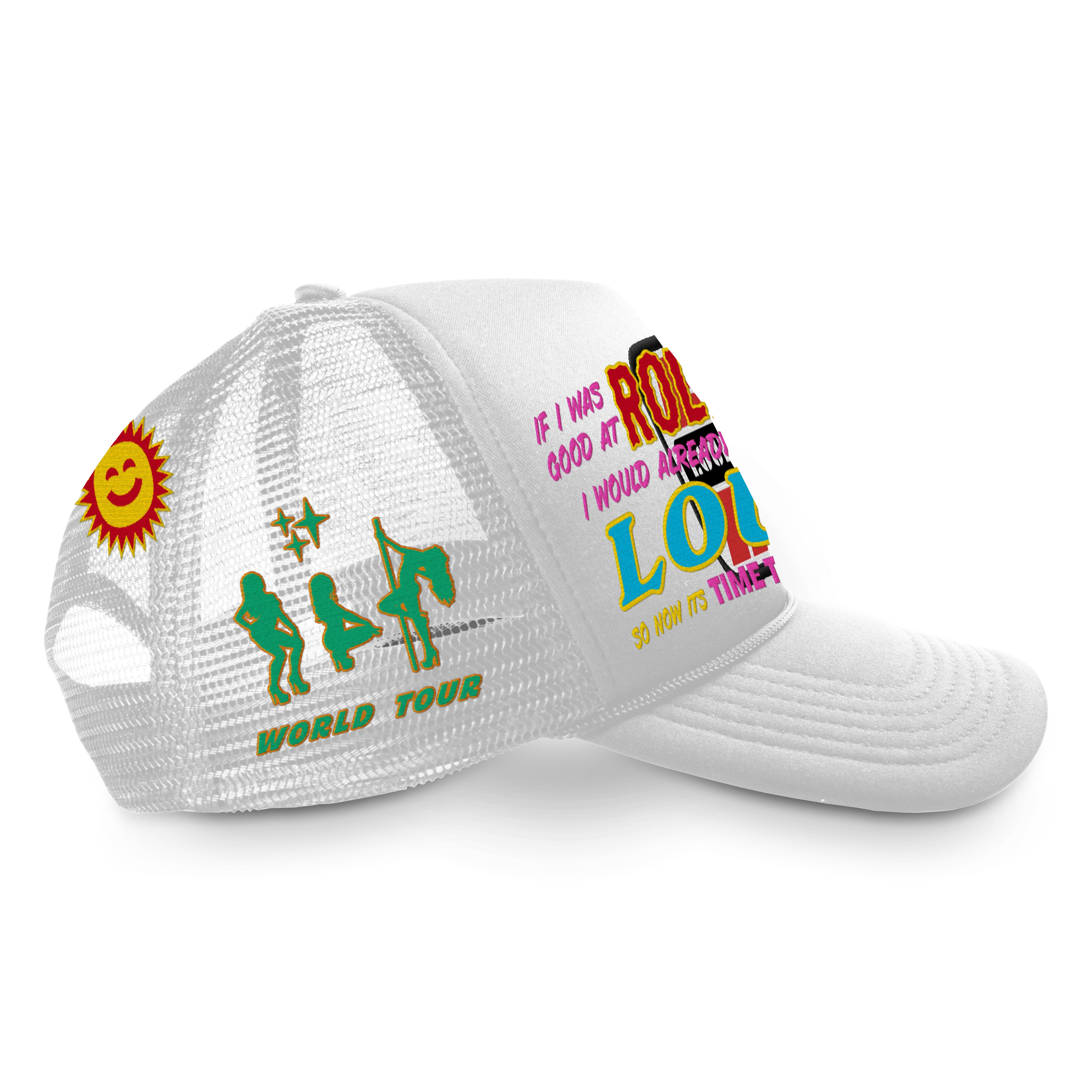 RL Racing Disco White Trucker Hat - Image 4