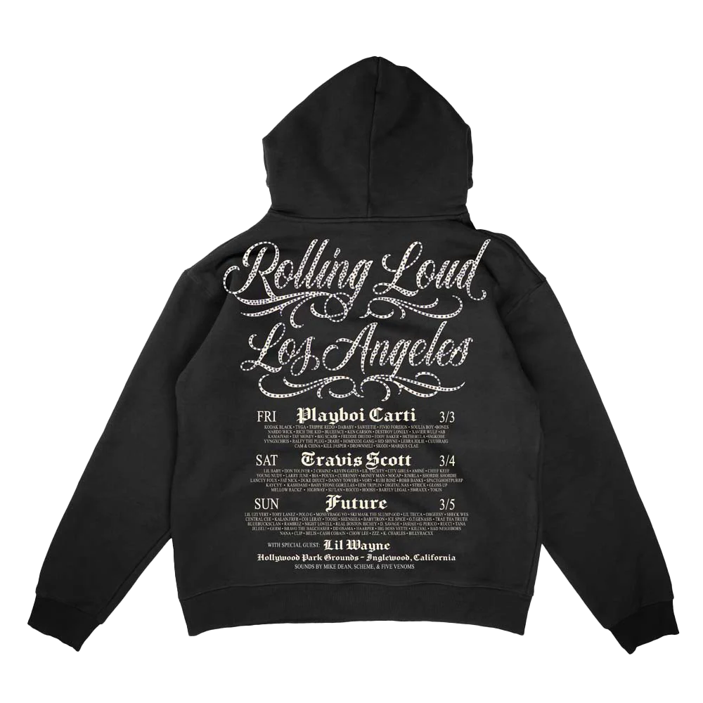 RhineStone Hooded Sweatshirt Cali 23 - Image 2