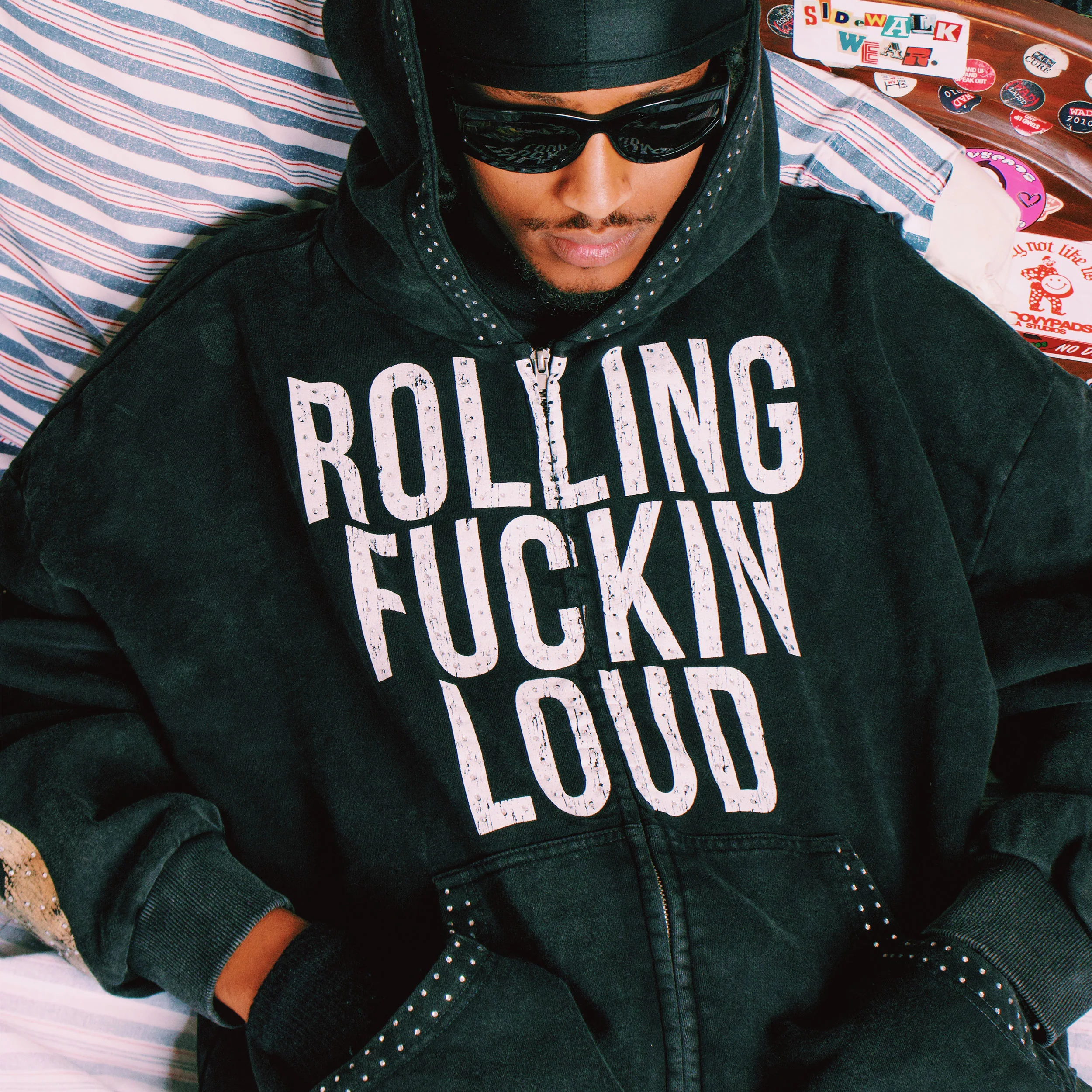 RL RFL Sunwashed Black Zip Hoodie - Image 6