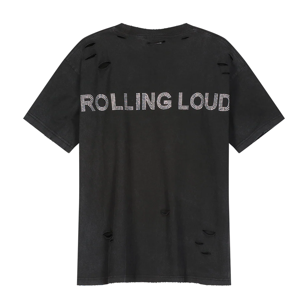RL Rhinstone Logo Vintage Black Tee - Image 2