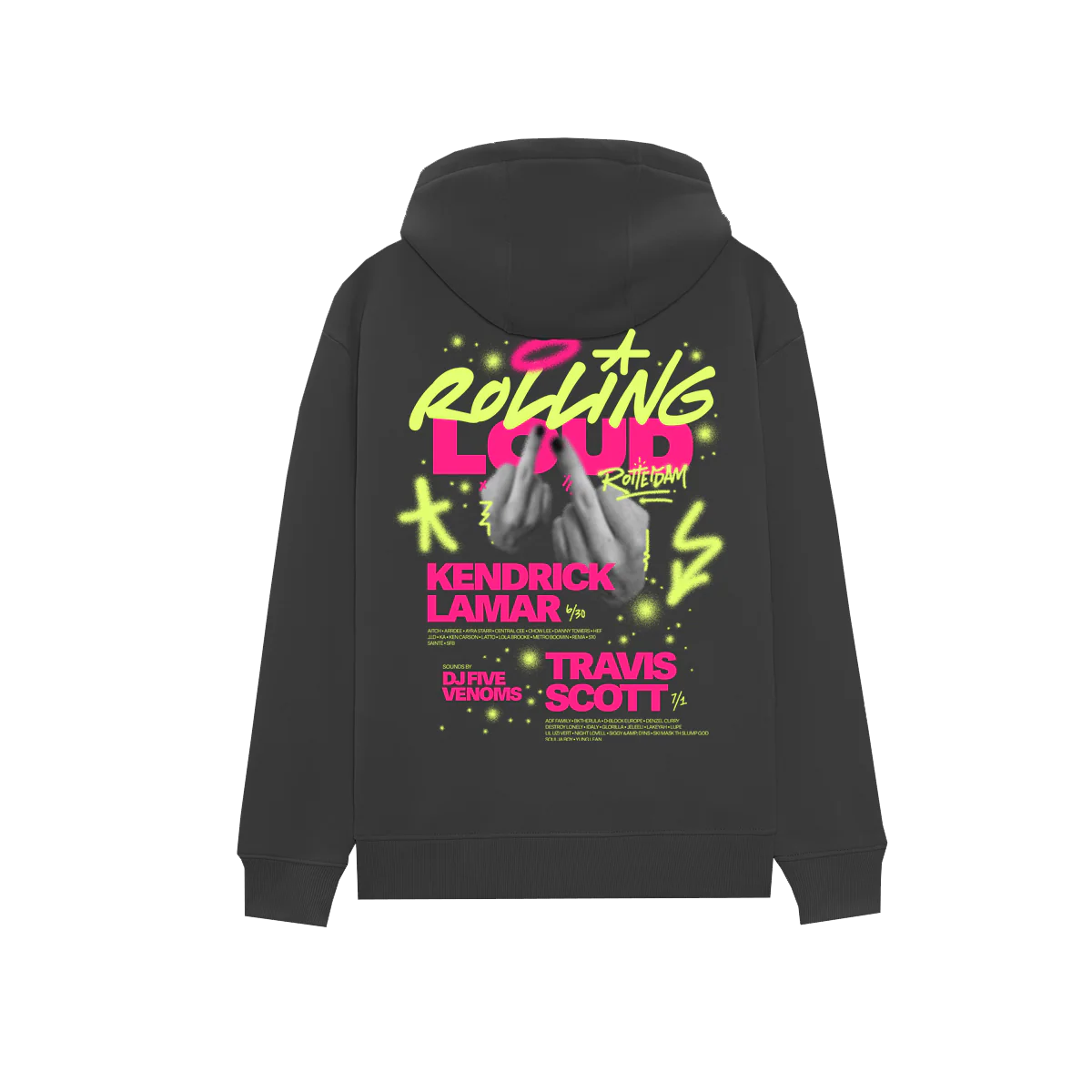 RL Rotterdam 2 Birds Washed Black Lineup Hoodie