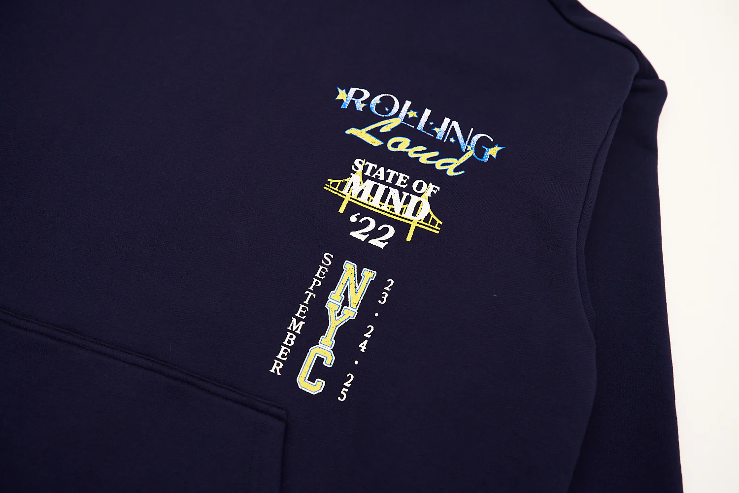 RL State Of Mind Hoodie Navy NYC 22 - Image 3