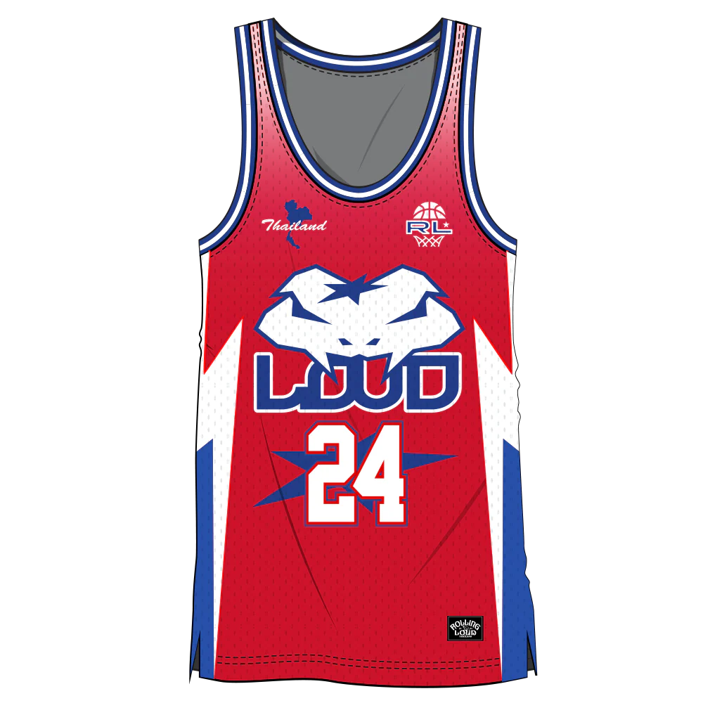RL Thailand 24 Official Red Basketball Jersey