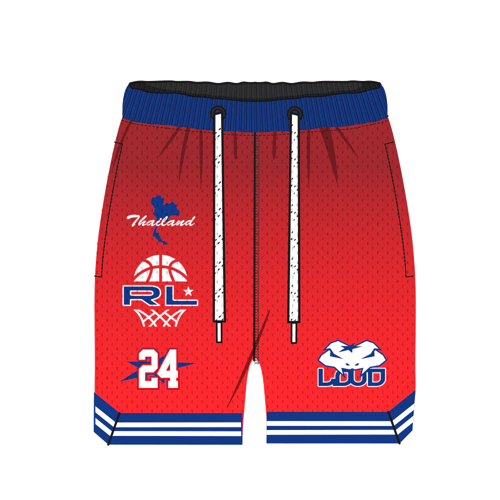 RL Thailand 24 Official Red Basketball Shorts