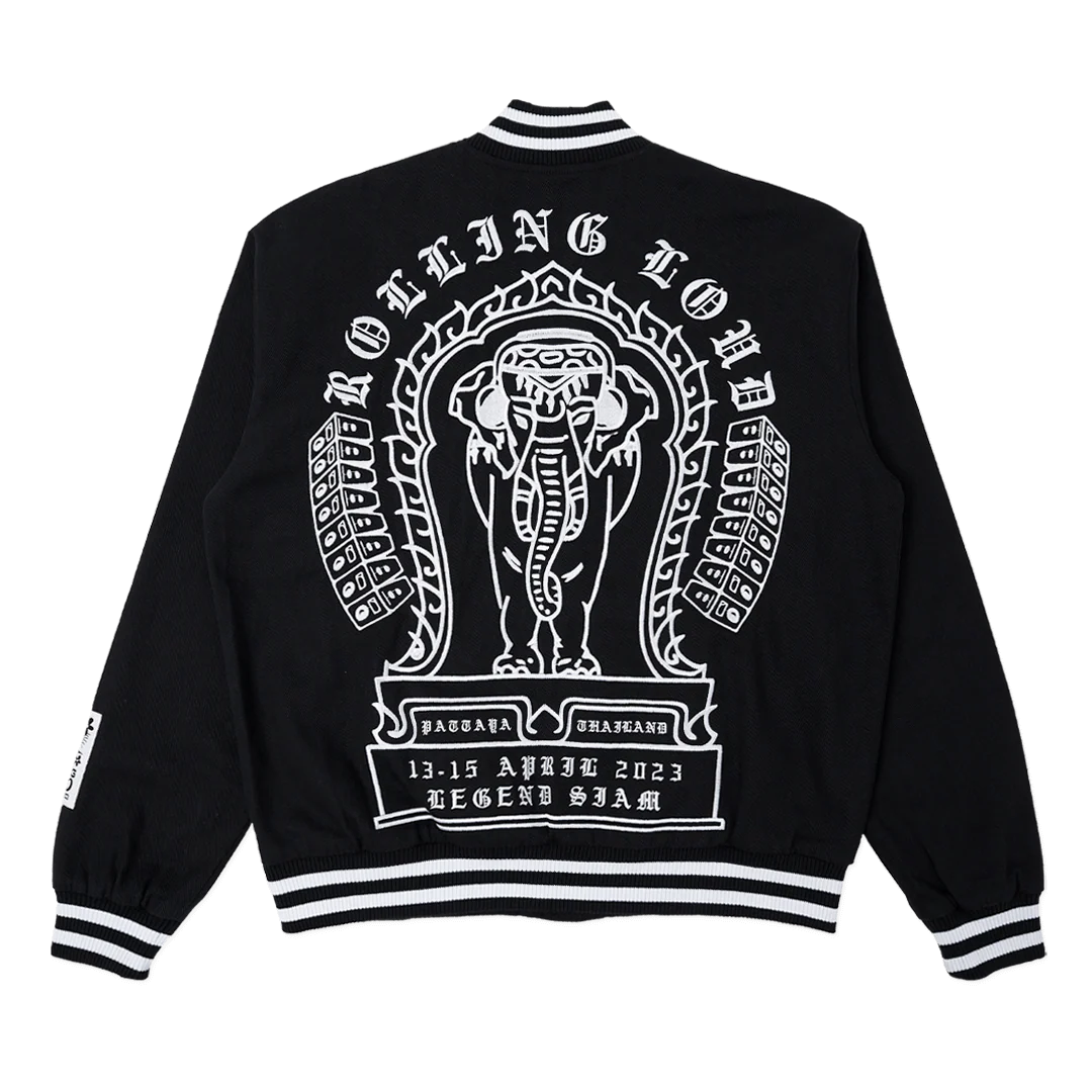 RL Thailand Fighter Black Nylon Bomber Jacket - Image 2