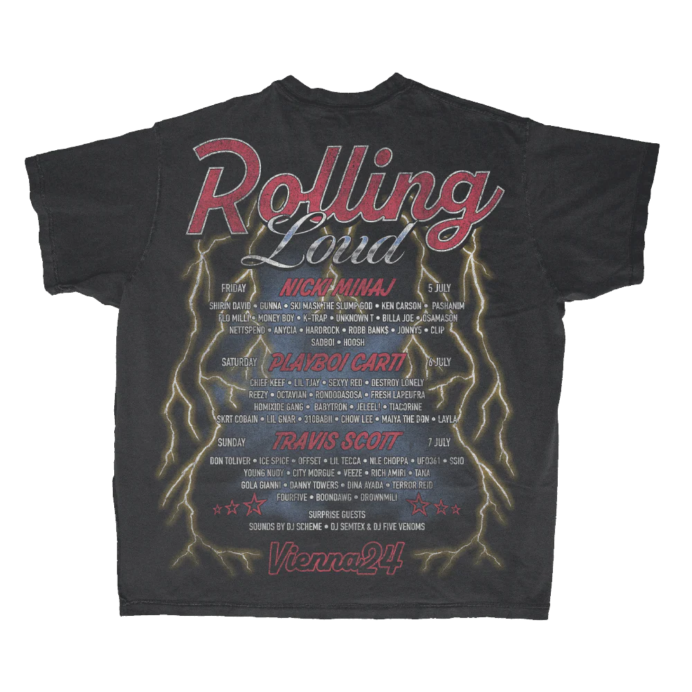 RL Vienna 24 On The Road Washed Black Lineup Tee - Image 2