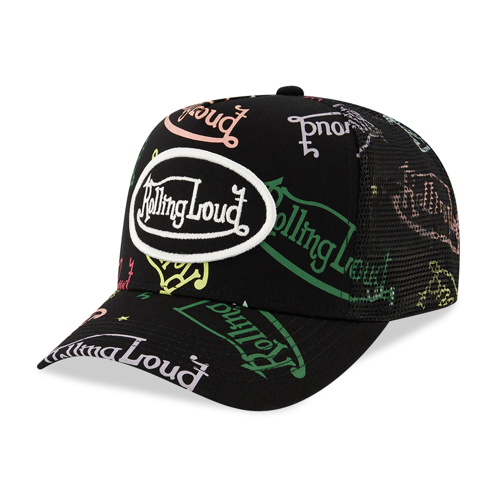 RL Von Loud Black Trucker Hat