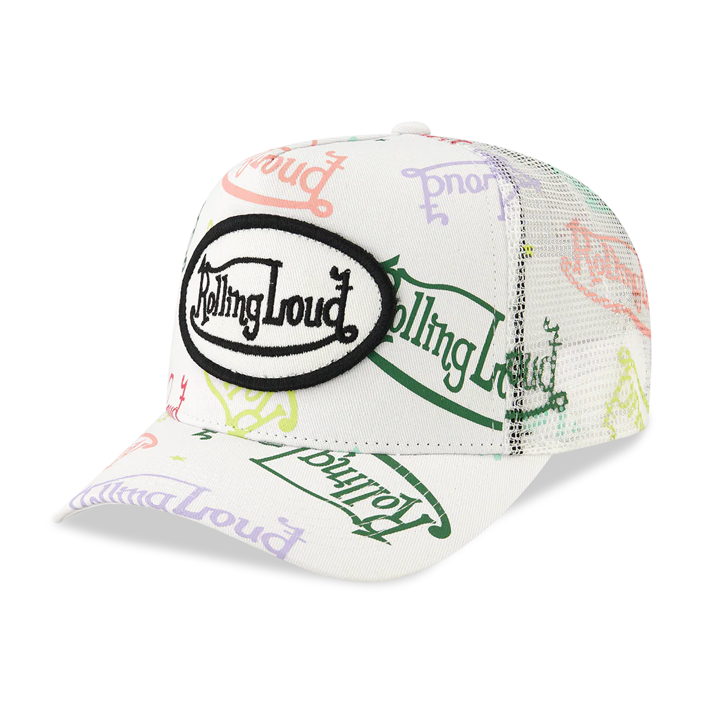 RL Von Loud White Trucker Hat