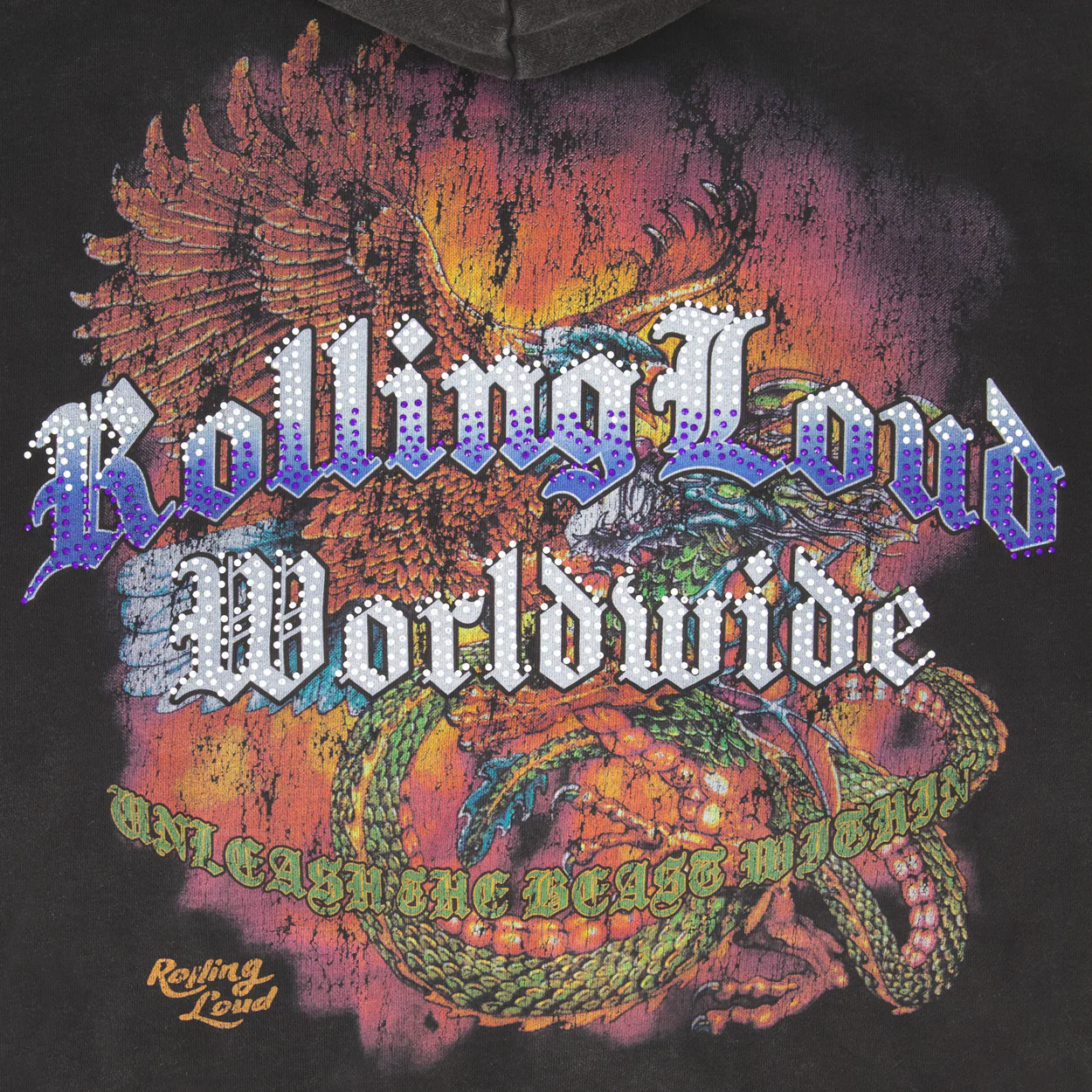 RL Worldwide Bling Black Zip Hoodie - Image 5