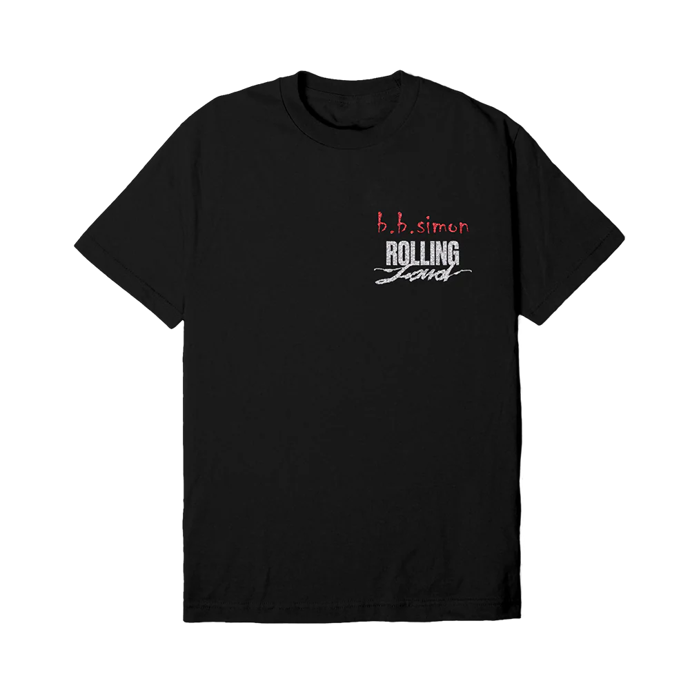 RL x BB Simon  Swarovski Crystal Black Flower Tee - Image 2