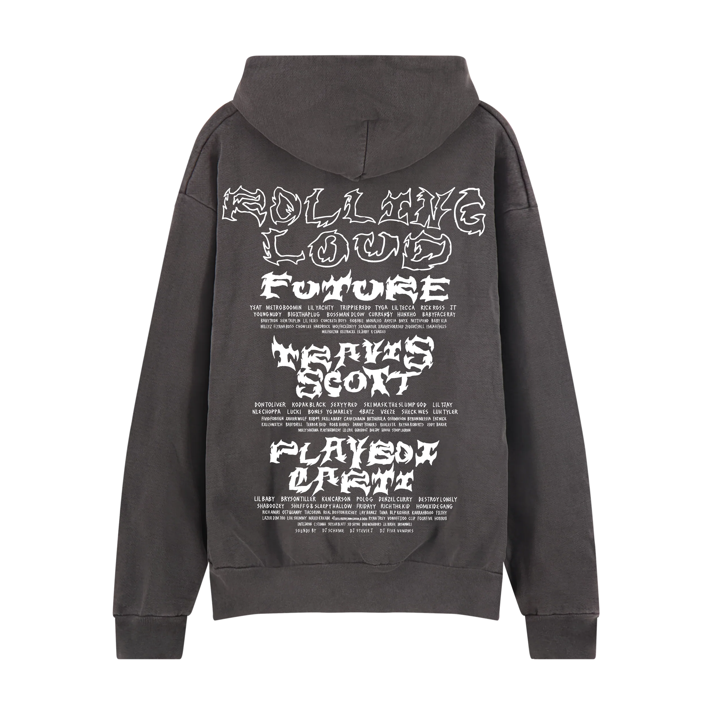 RL X FTWS Miami 24 Skull Vintage Black Lineup Hoodie - Image 2
