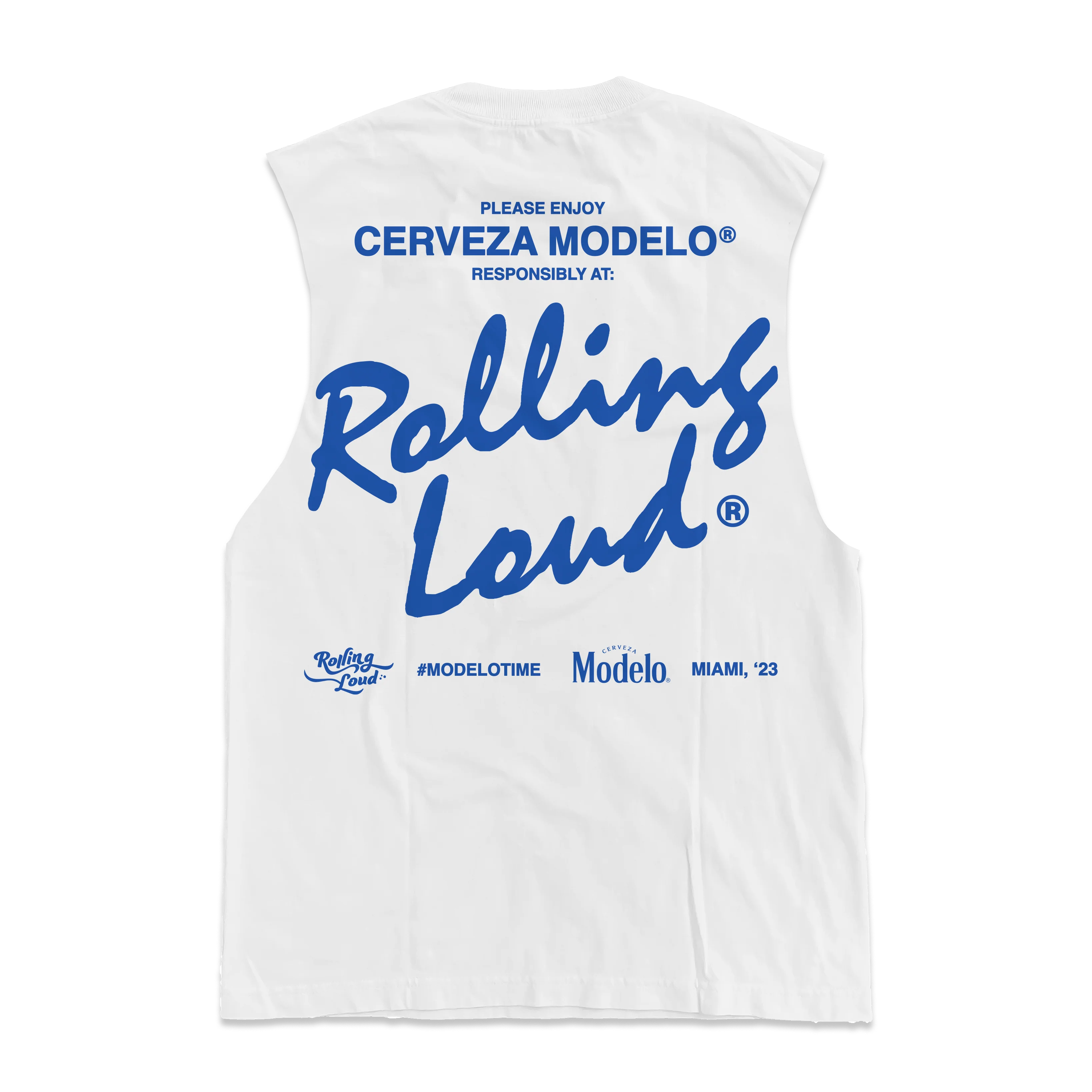 RL X Modelo Enjoy White Muscle Tank