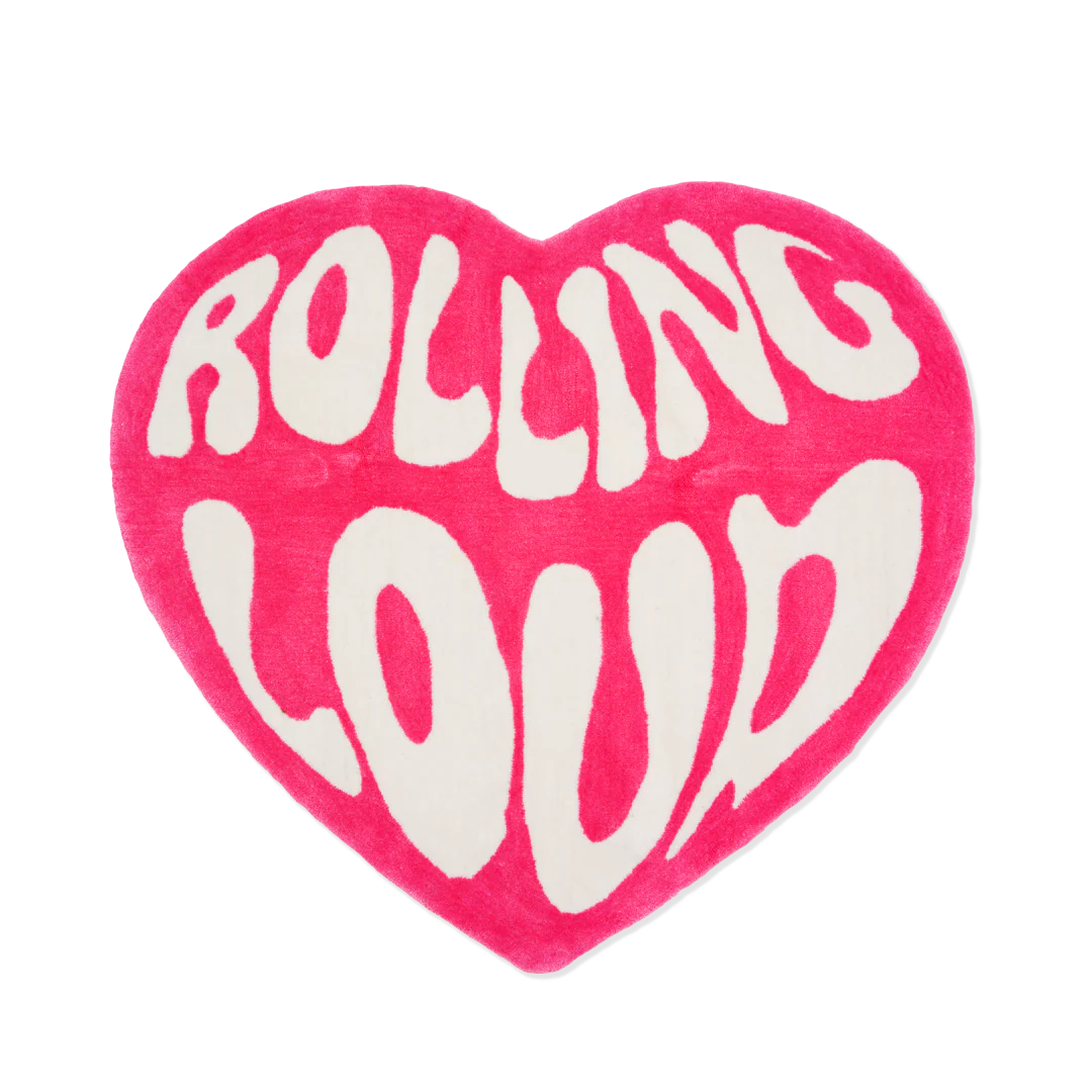 Rolling Loud Pink Heart Rug