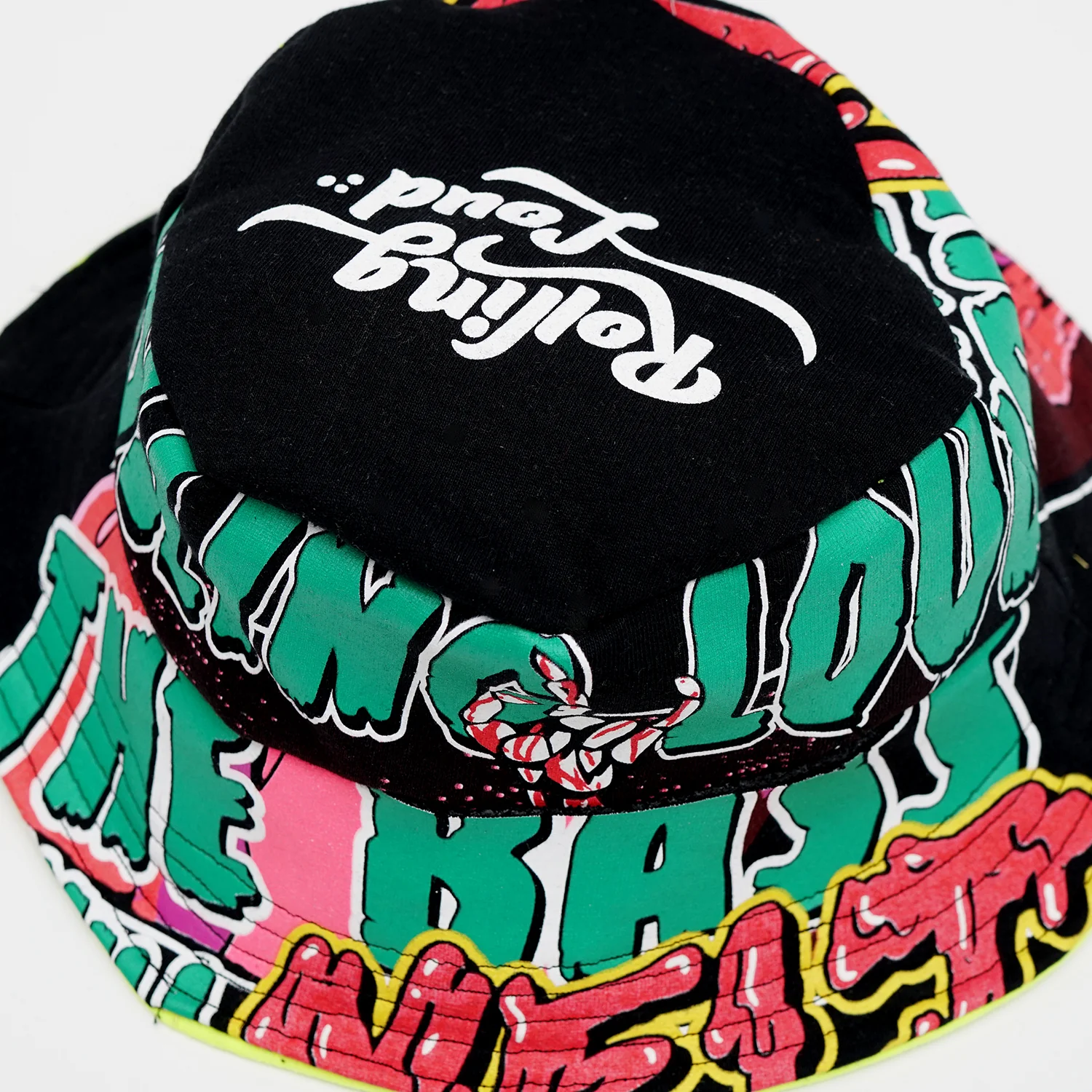 Rolling Loud x ALTAMAR Reversible Bucket Hat Lime/Black - Image 2