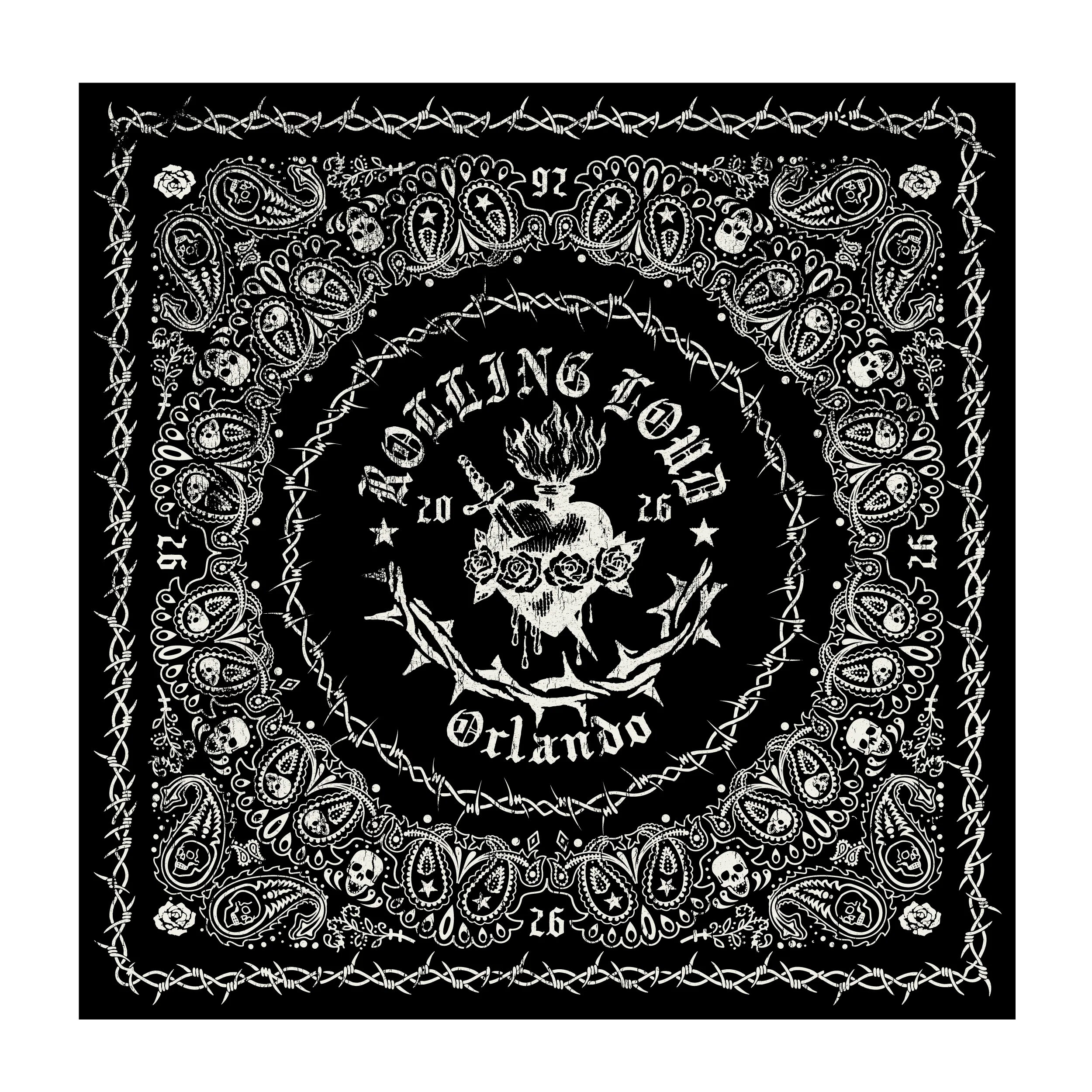 Sacred Heart Orlando 26 Black Bandana