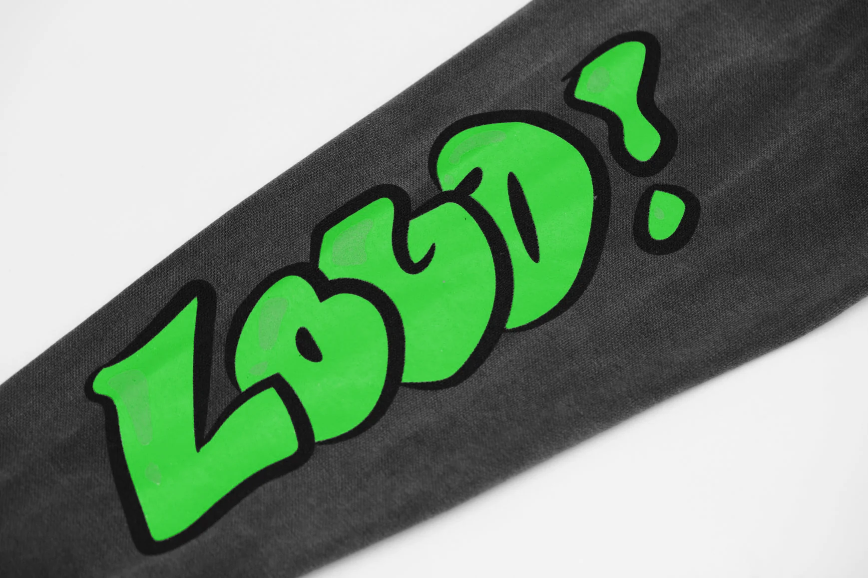 Sketch Vintage Black Crewneck Neon Green - Image 4
