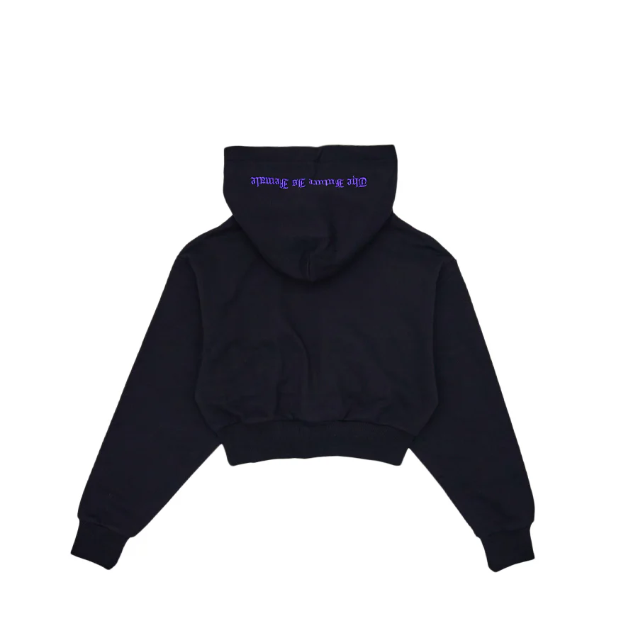 The Future Is Female Crop Hoodie - Image 2
